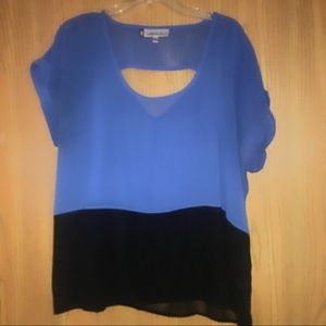 Jennifer Lopez color block blouse